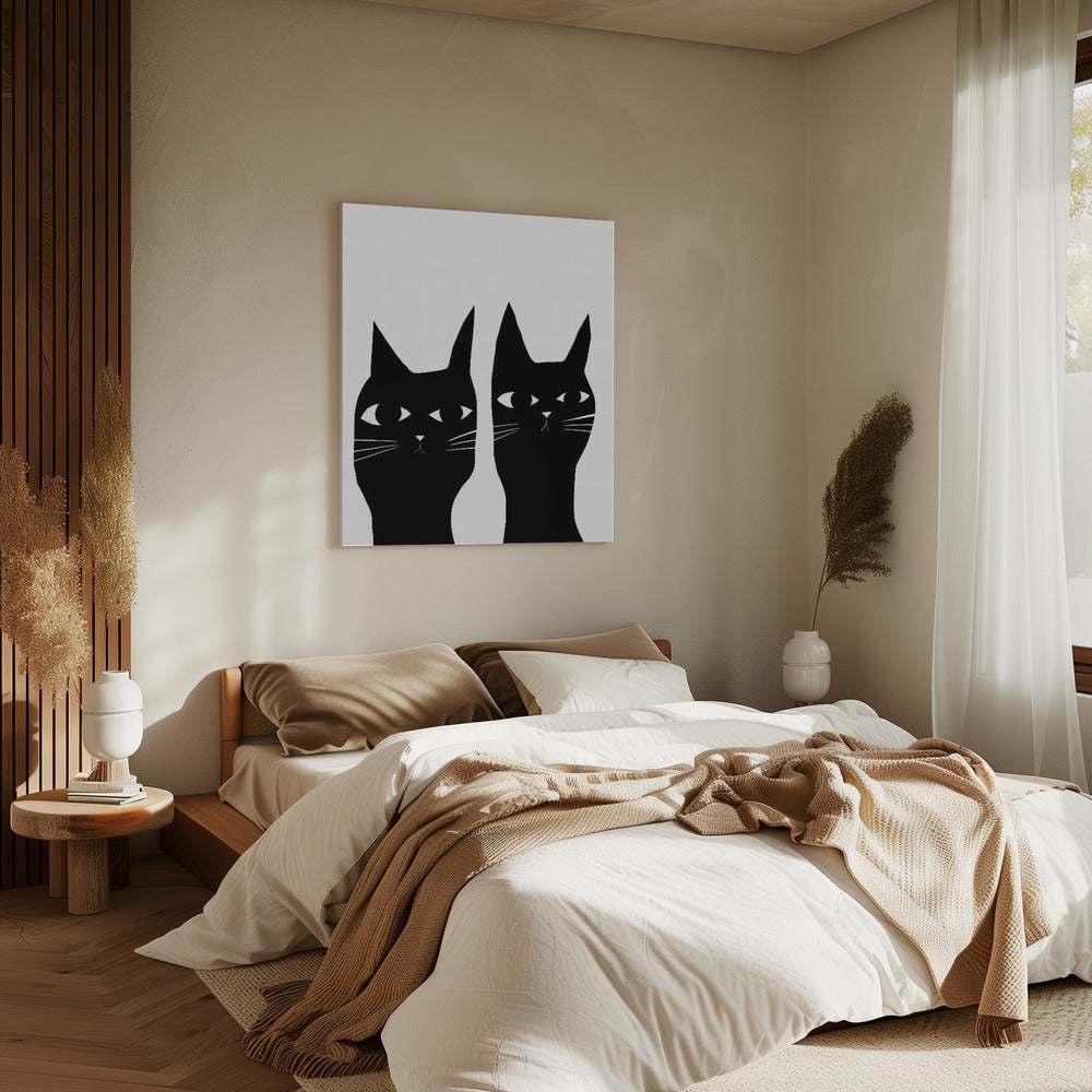 Two black cats | Canvas