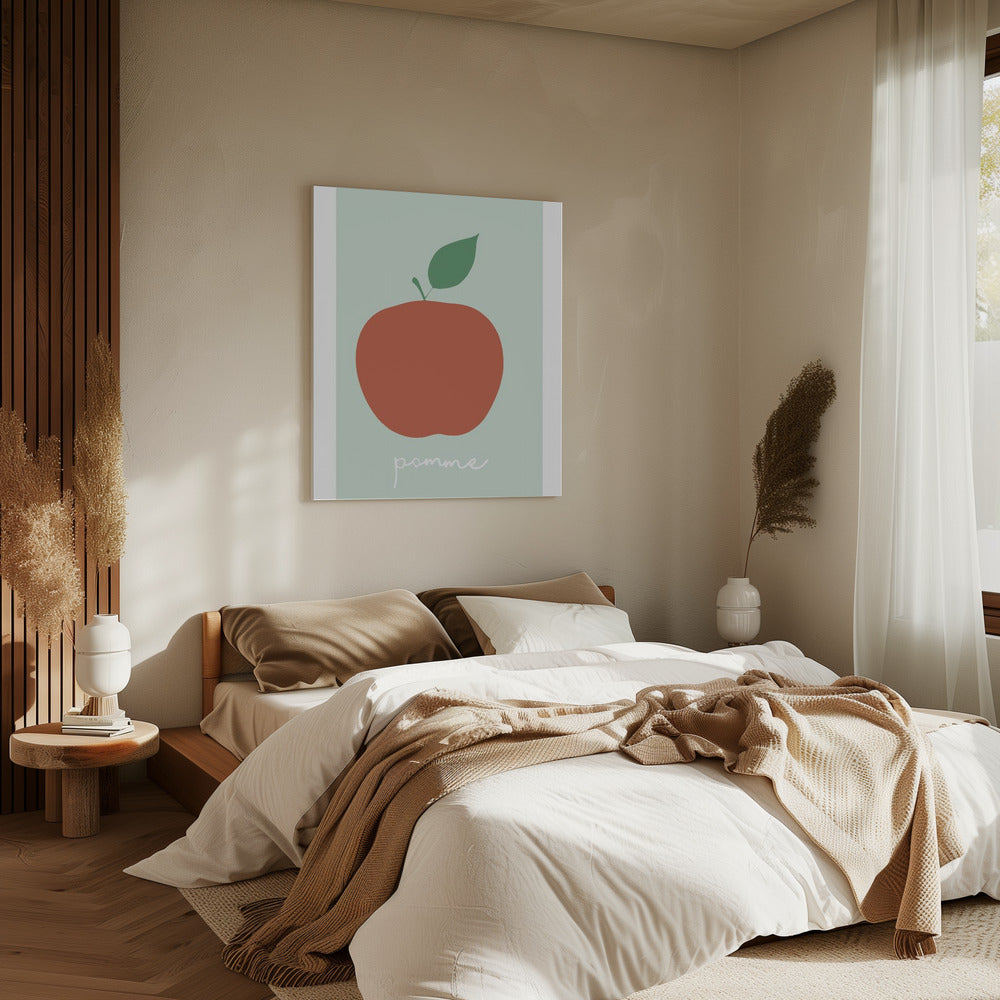 La Pomme (Muted Red) | Canvas