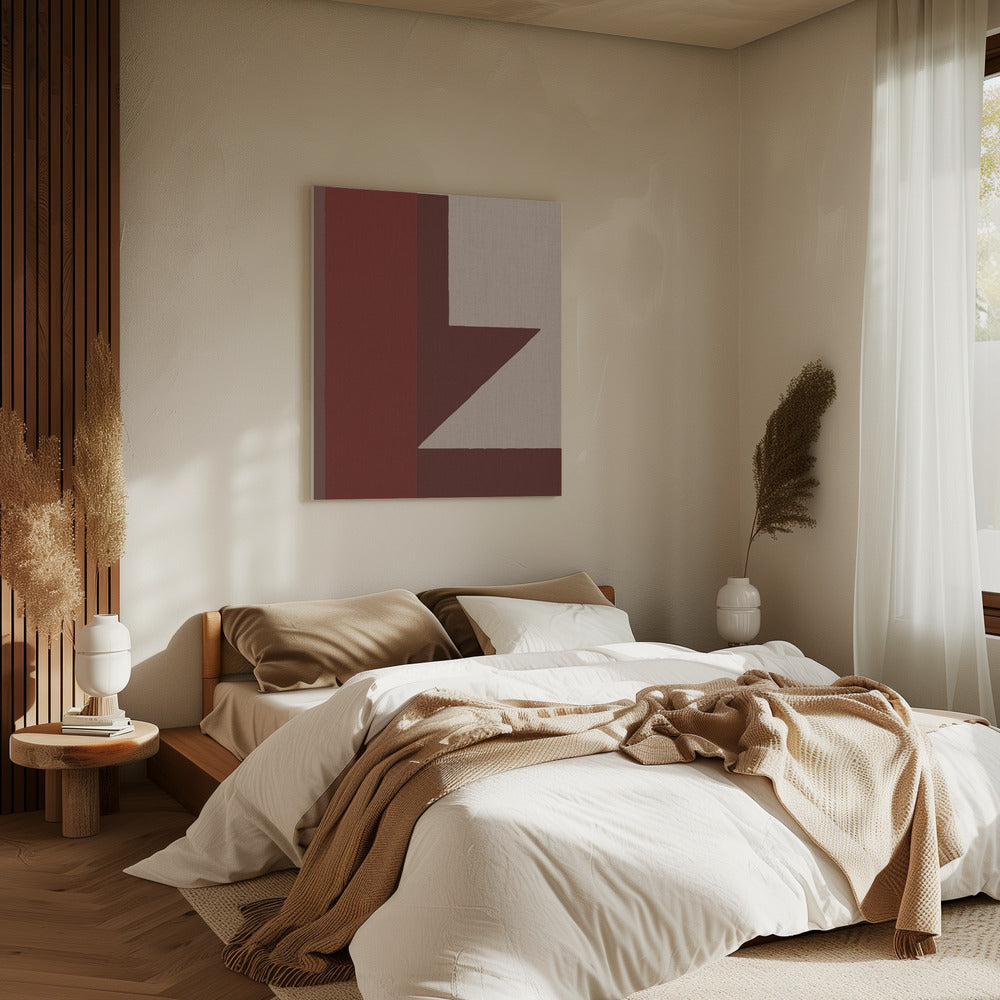 Red Geometric Composition | Canvas