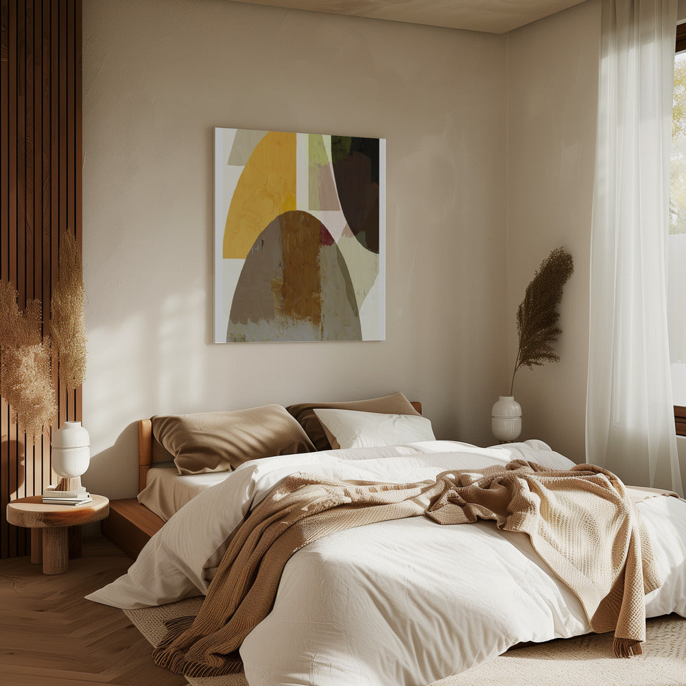 Bold Geometric Shapes In Earthy Tones | Canvas