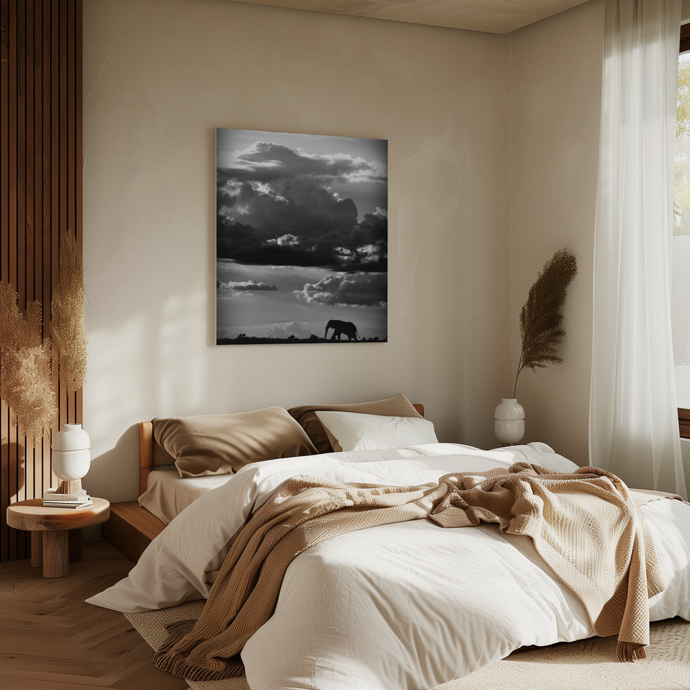 He walks under an African Sky | Canvas