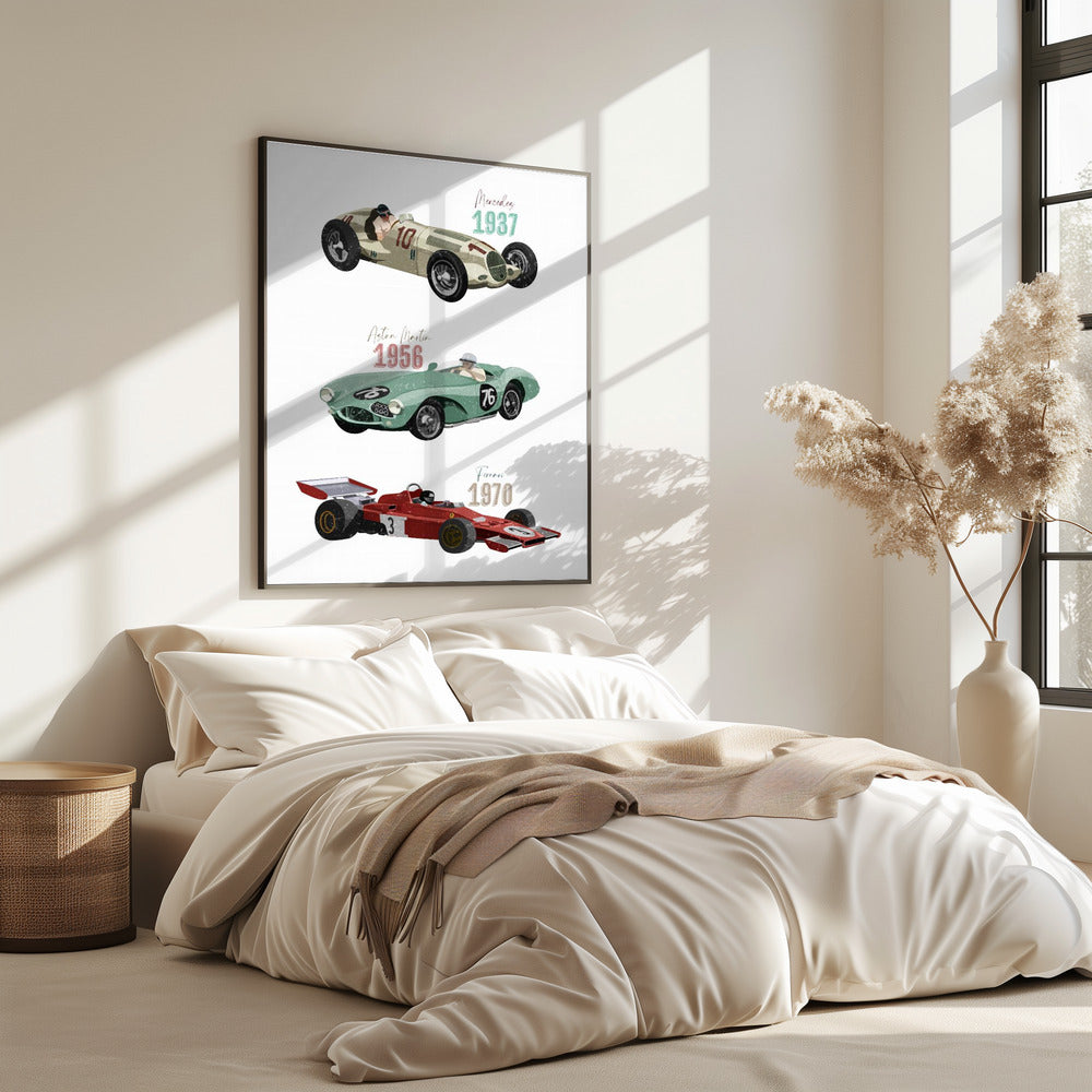 Vintage Racecars | Poster