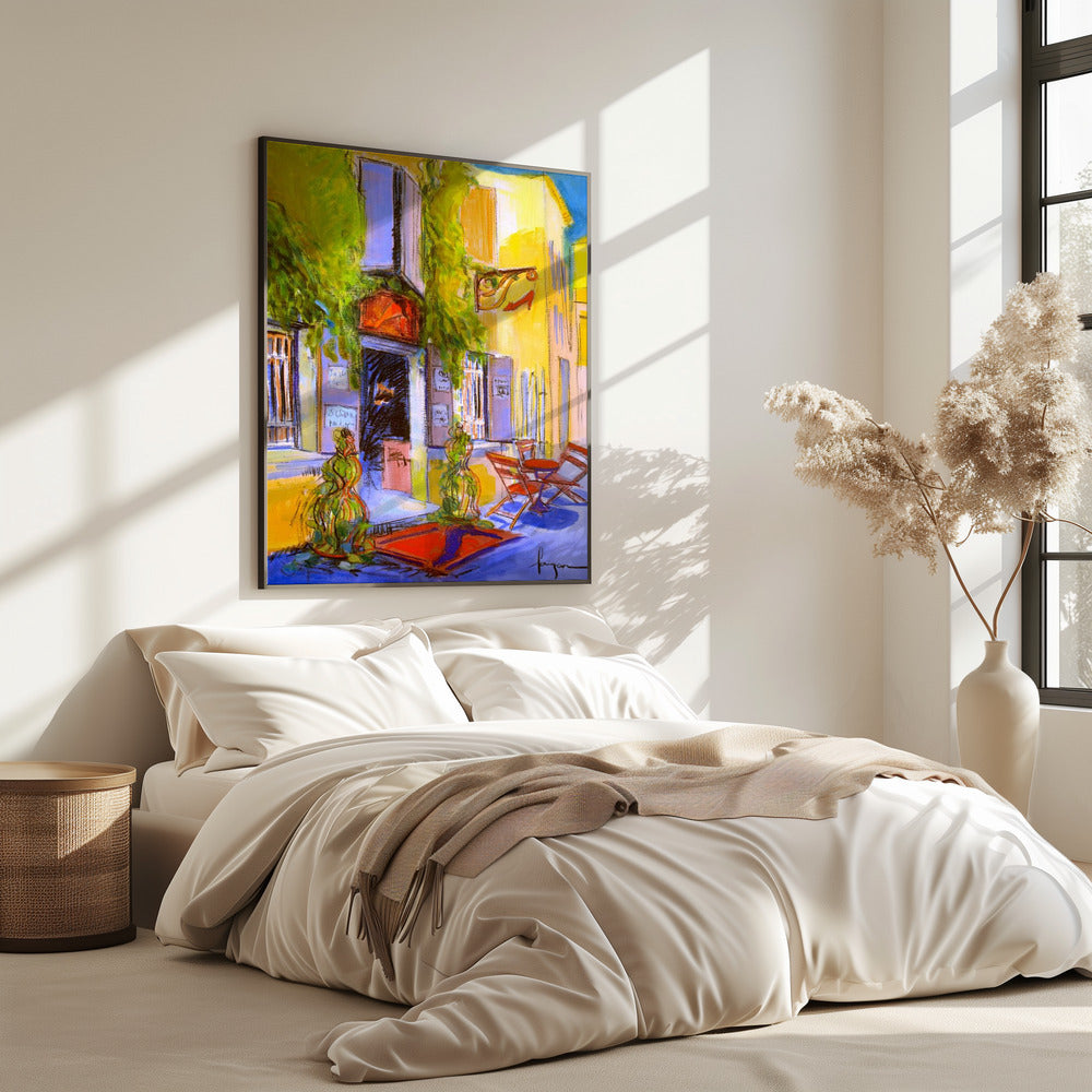 Sunny Courtyard Cafe | Poster