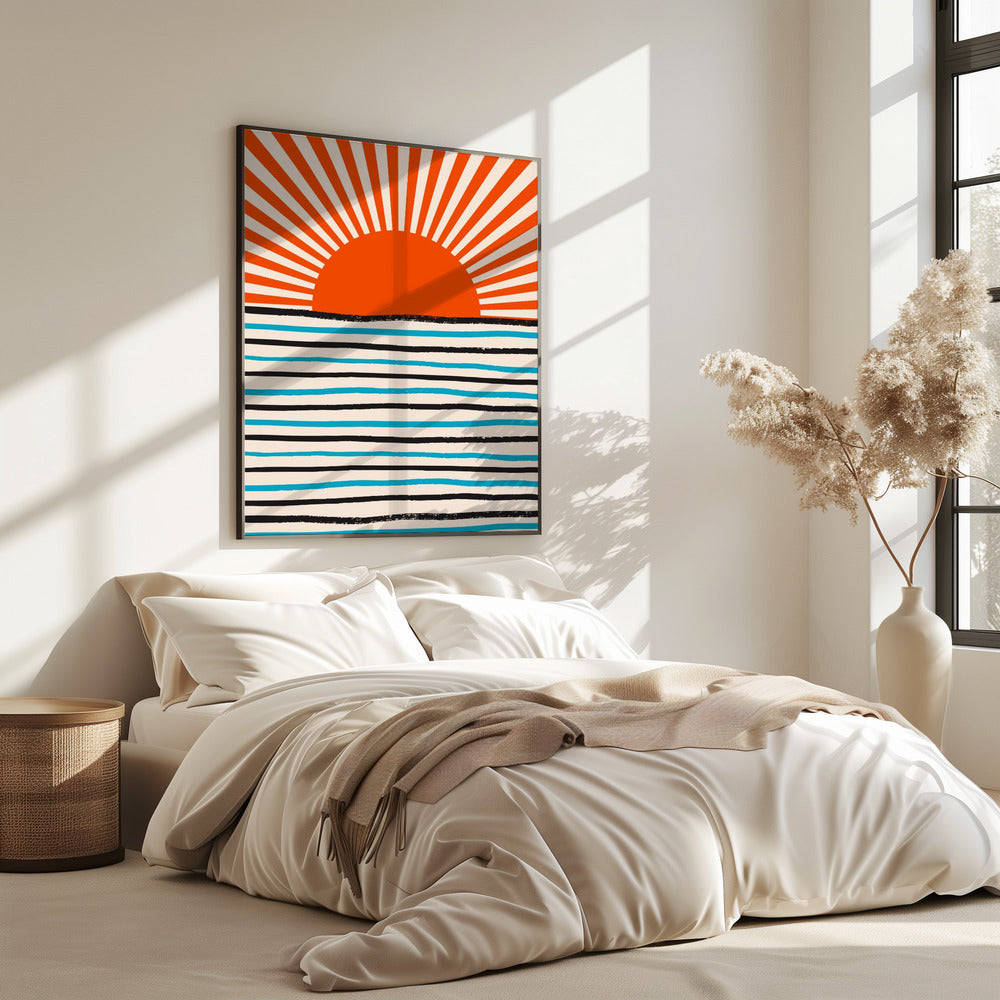 Red Sun and Sea | Poster