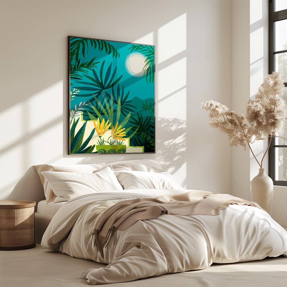 Rainforest With Moonlight | Poster