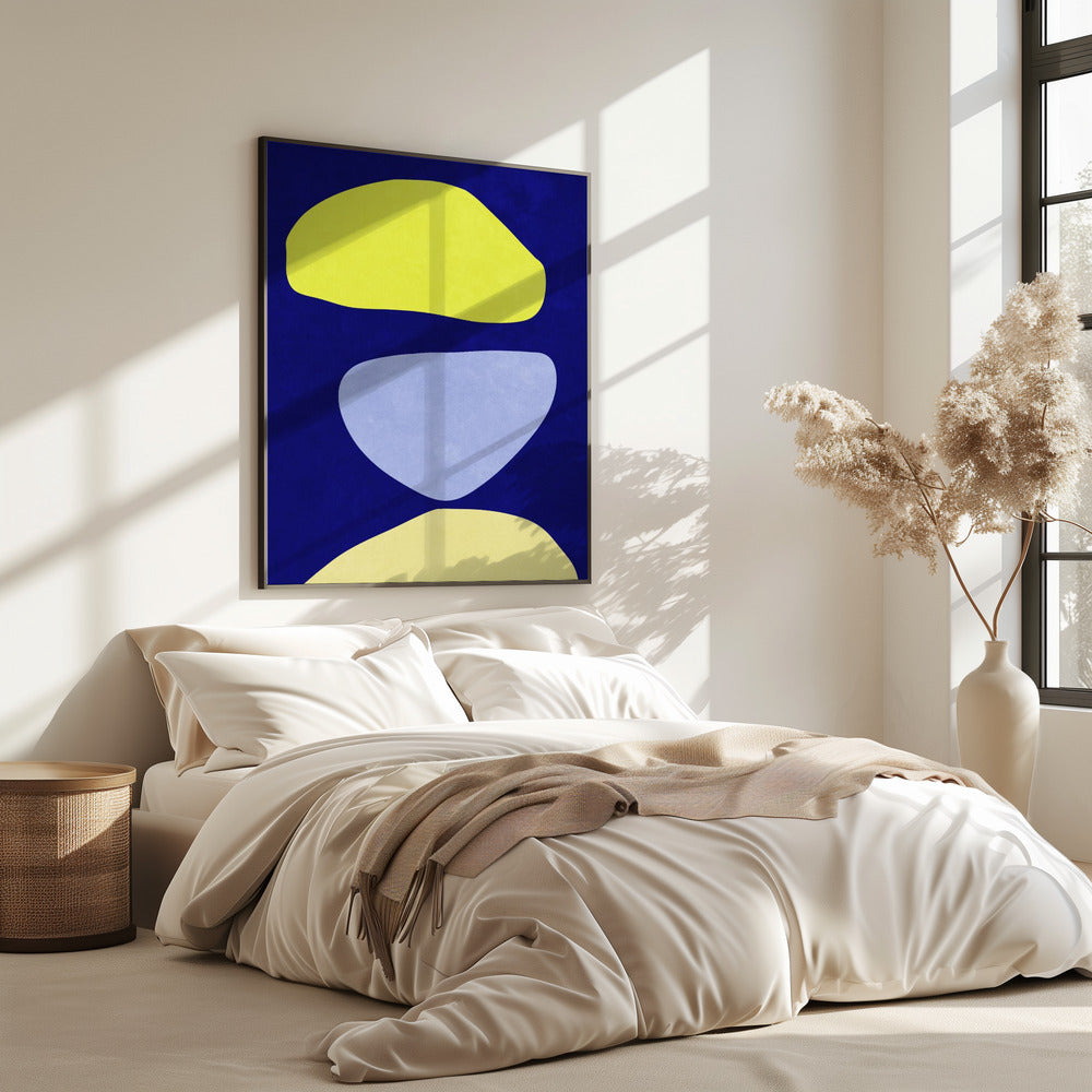 Abstract Forms Blue and yellow | Poster
