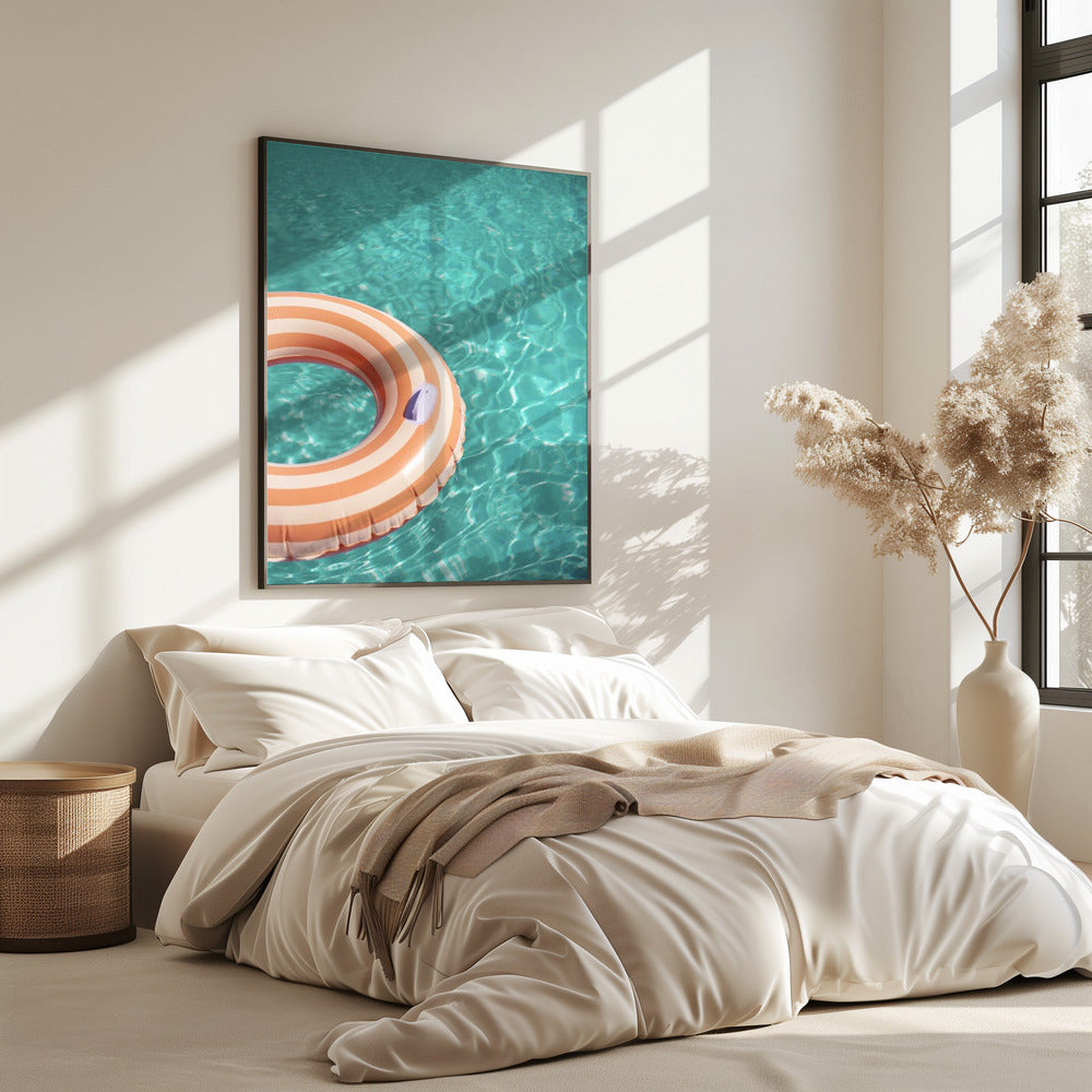 Peach Fuzz Swimming Pool Fun | Poster