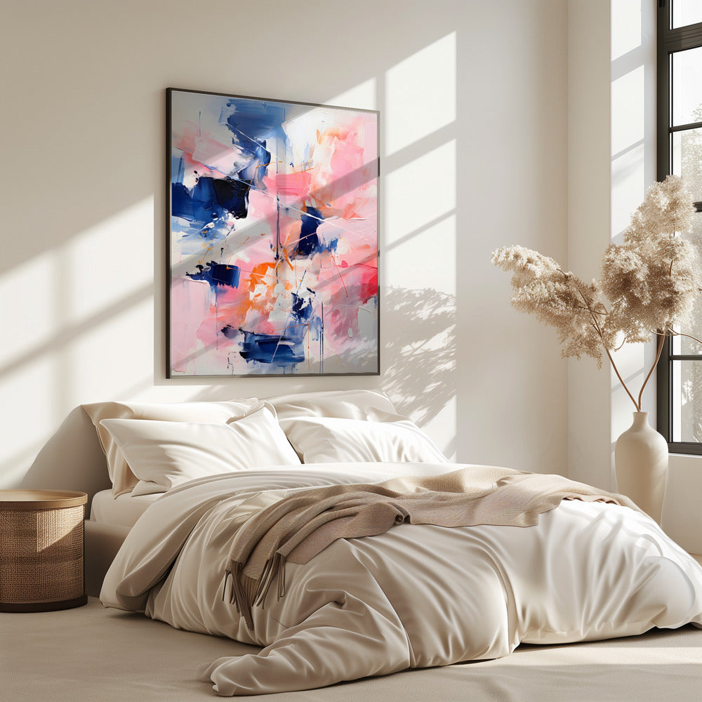 Blush Indigo Abstract Print Second 4x | Poster