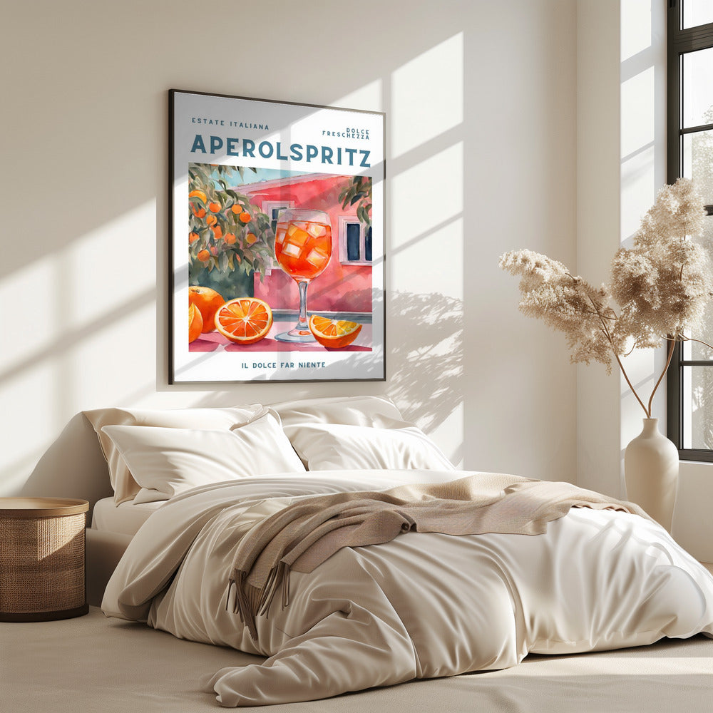 Aperol Spritz, Aquarell, Fresh | Poster