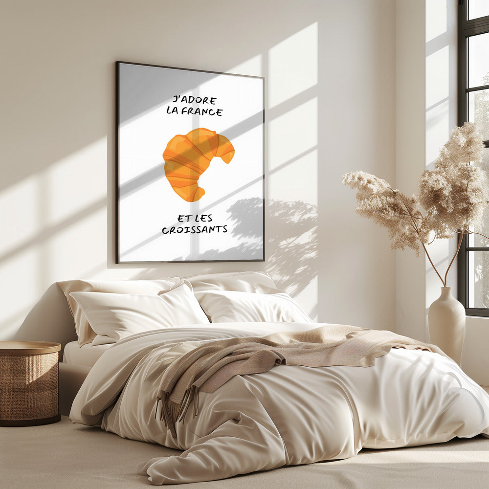 J´adore la france, Croissant | Poster