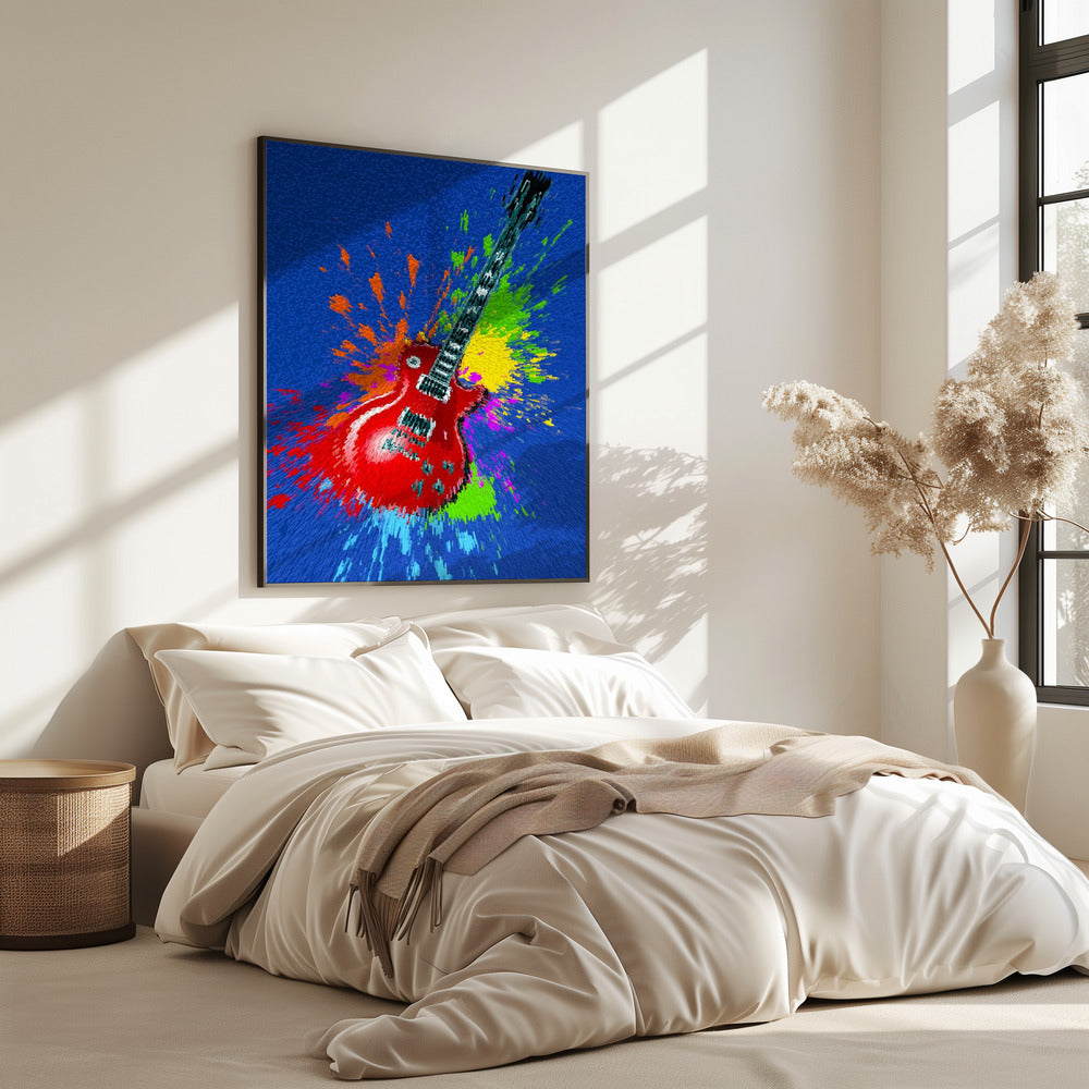 Electric guitar pop art explosion | Poster