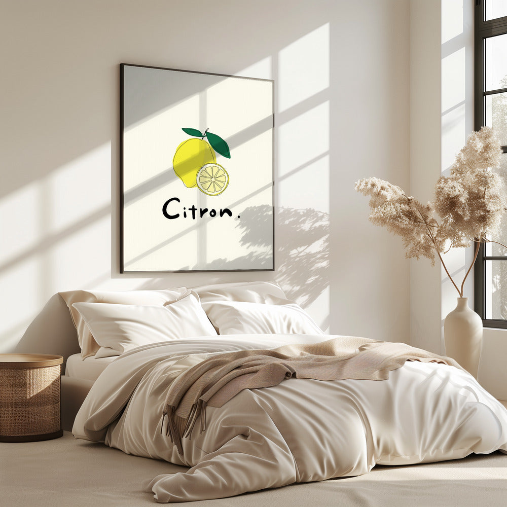 Modern French Fruits Collection "Lemon / Citron" | Poster