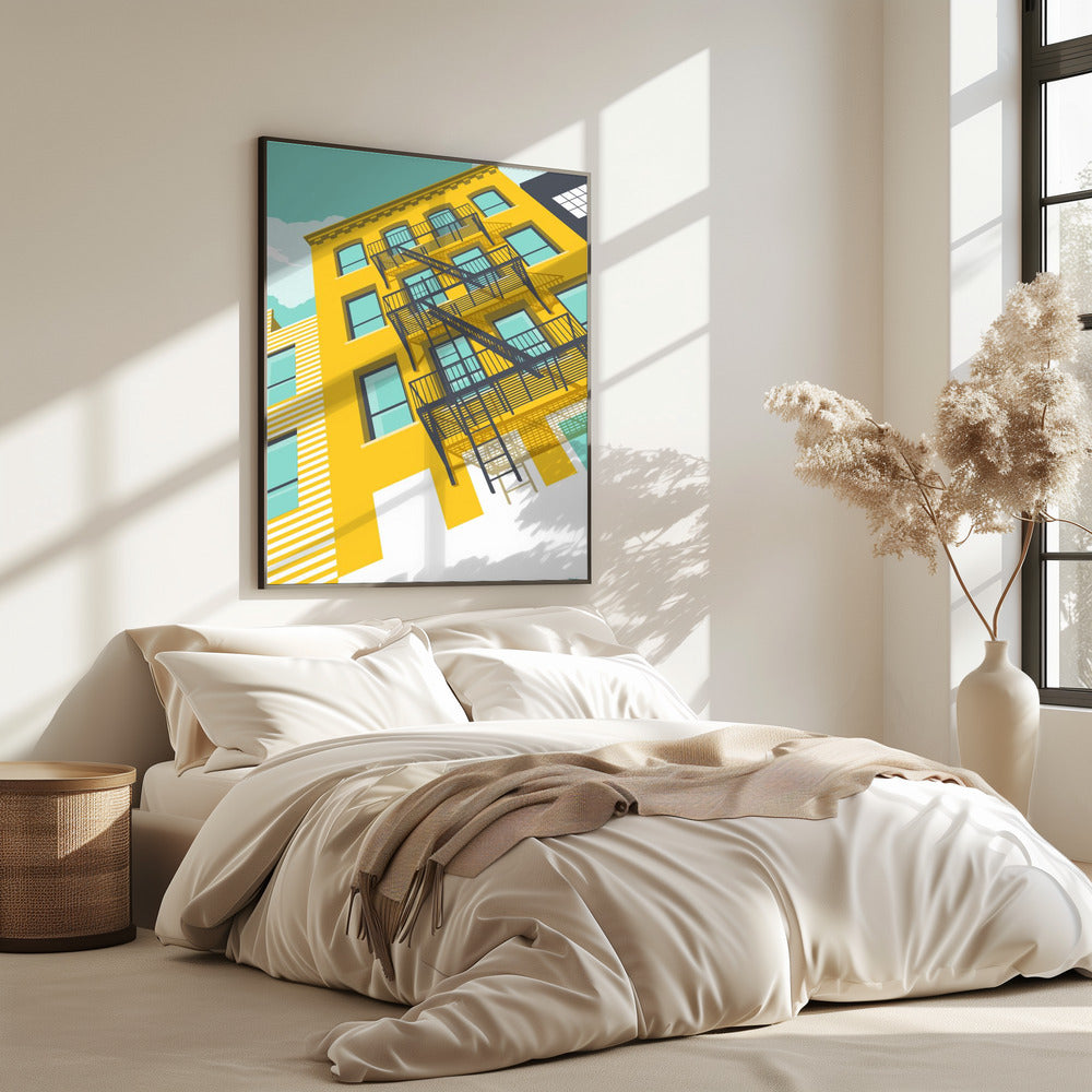 NYC Brooklyn Yellow | Poster