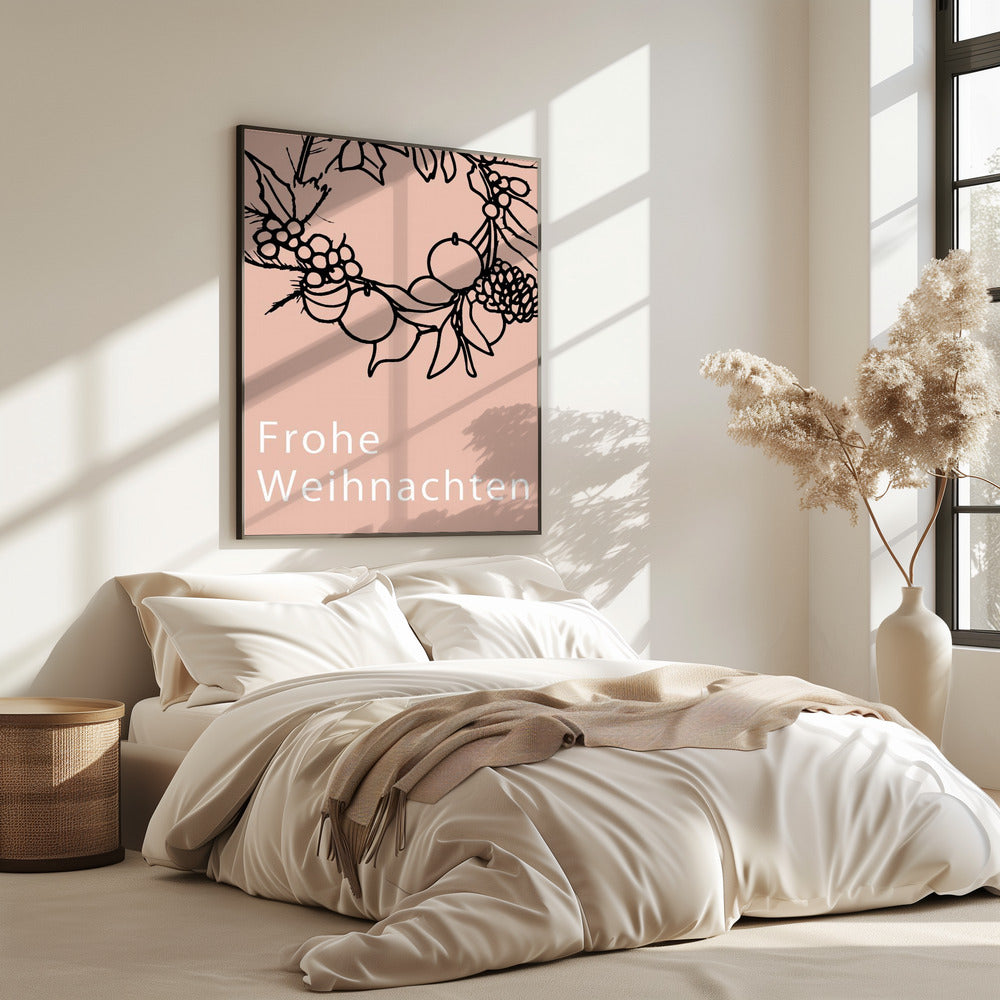 Bows and Baubles: Frohe Weihnachten Christmas | Poster