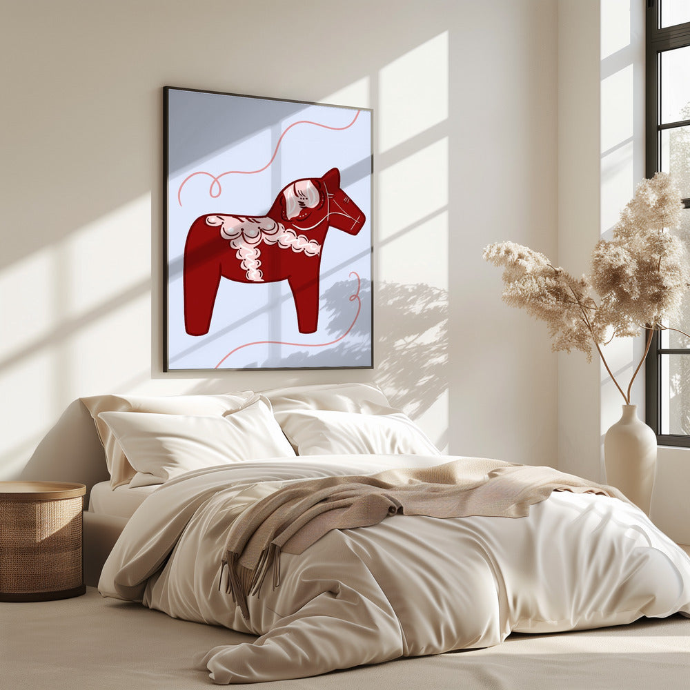 Red Horse Whimsy | Poster