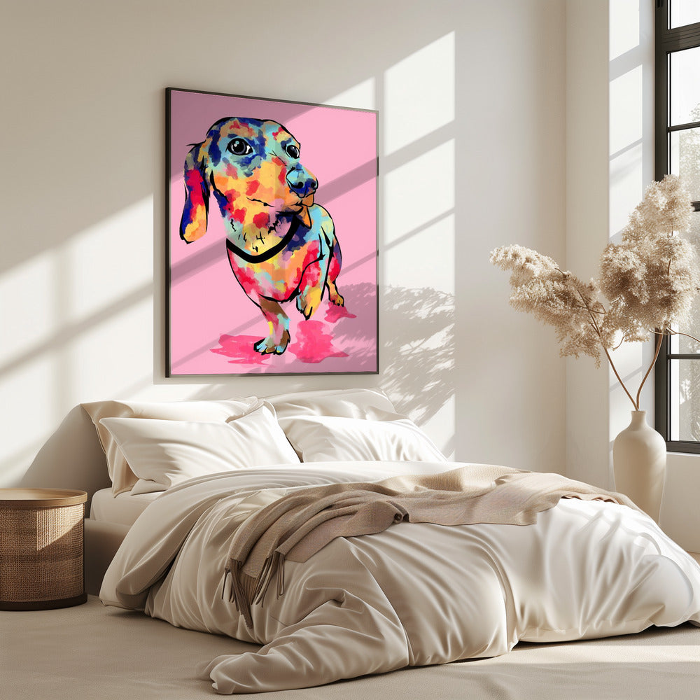 Rainbow Pup, Cute and Colorful Dog | Poster