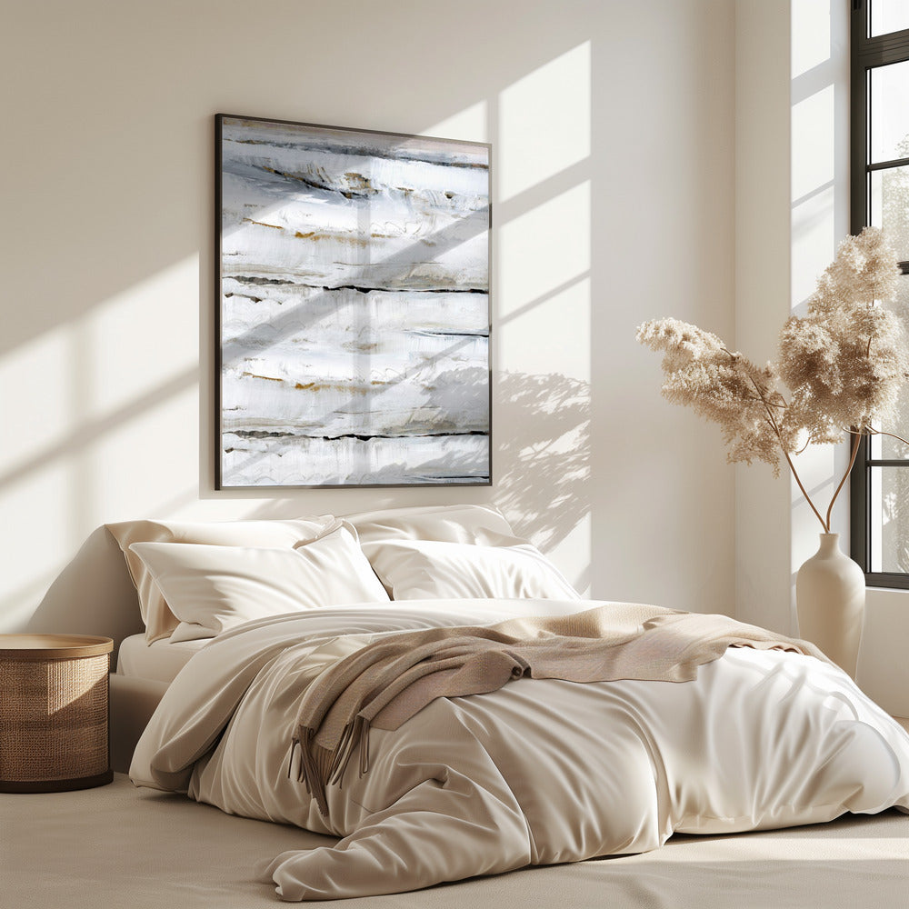 Abstract Soft Whites 3 | Poster