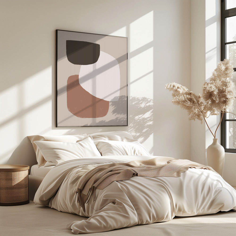 Minimalist Organic Shapes in Earthy Tones | Poster