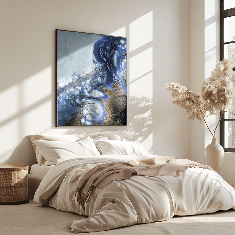 Zen Art 'Ocean Wave Waltz 2' - Watercolor waves | Poster