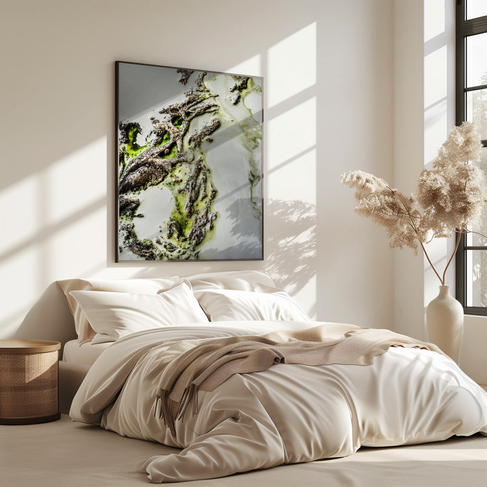 Contemporary Art - Olive Enigma - Green accent | Poster