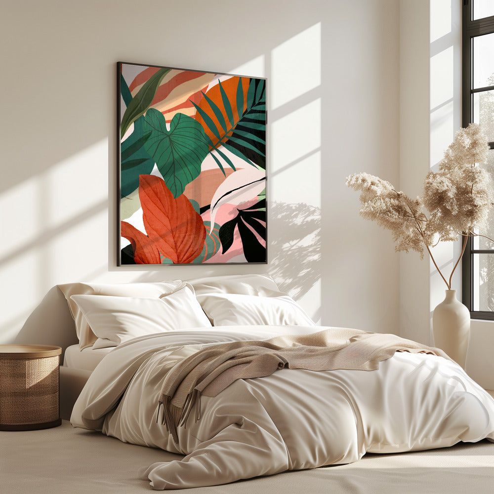 Abstract Art Tropical Leaves | Poster