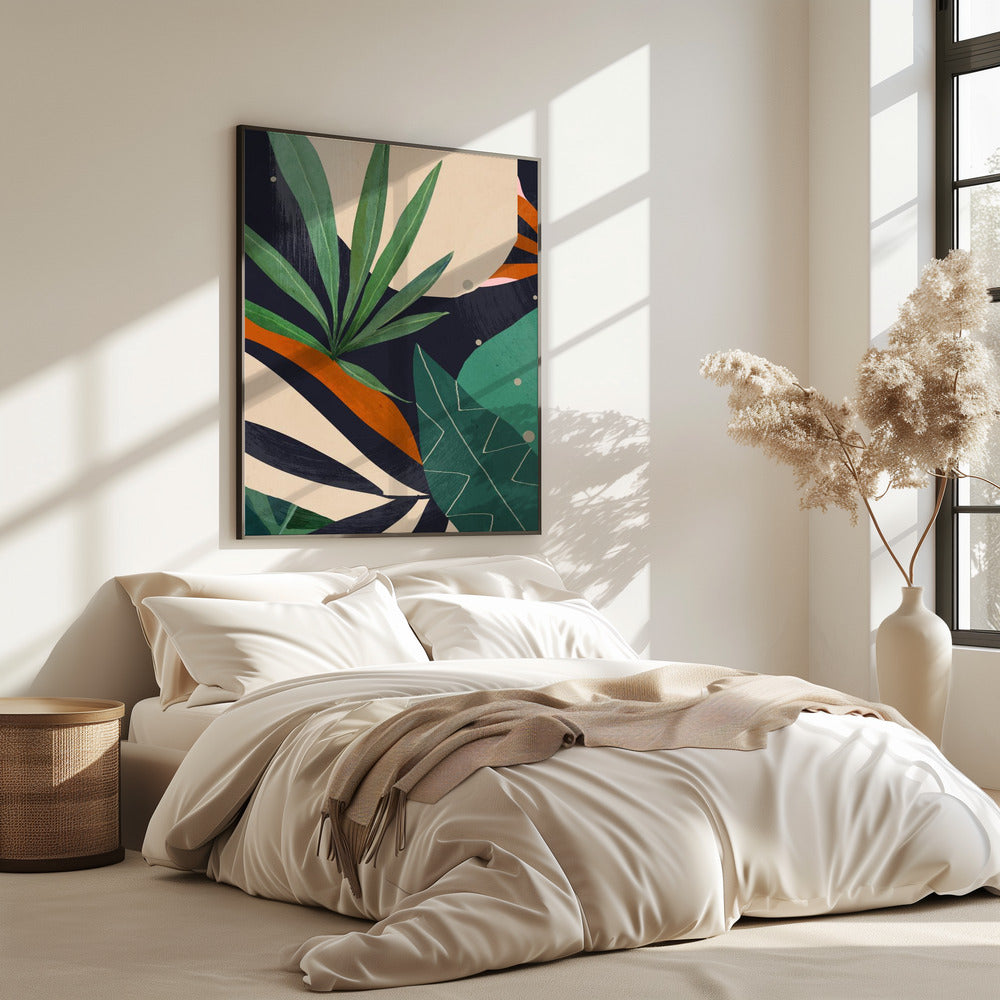 Abstract Art Tropical Leaves | Poster