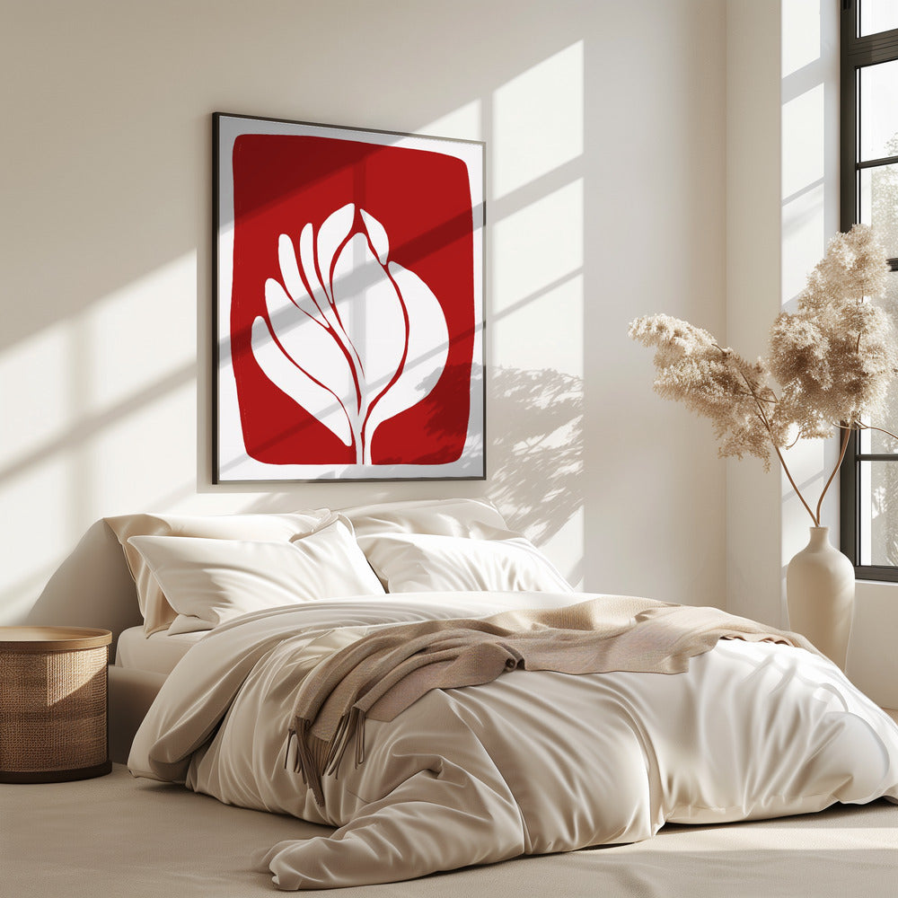 White Blossom Silhouette | Poster