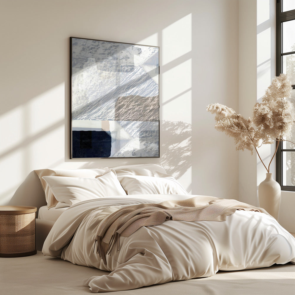 Fragmented Form in White | Poster