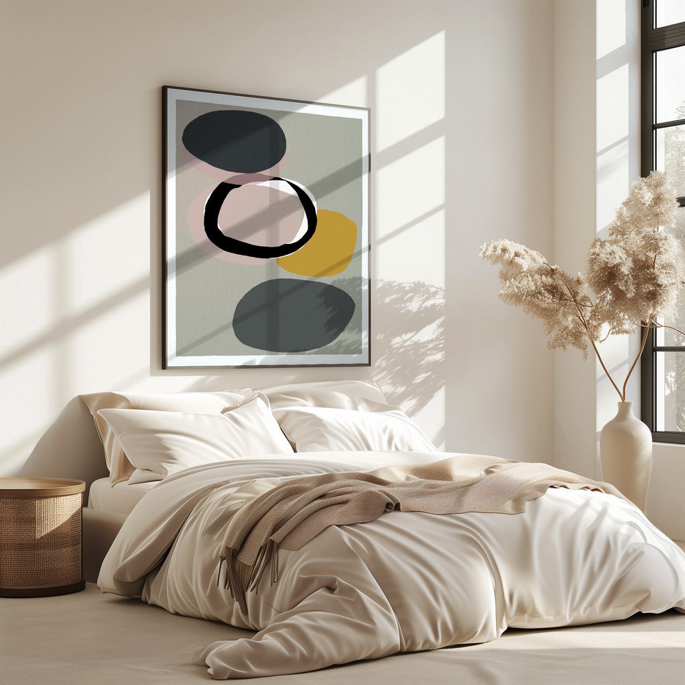 Abstract Circles in Muted Tones | Poster