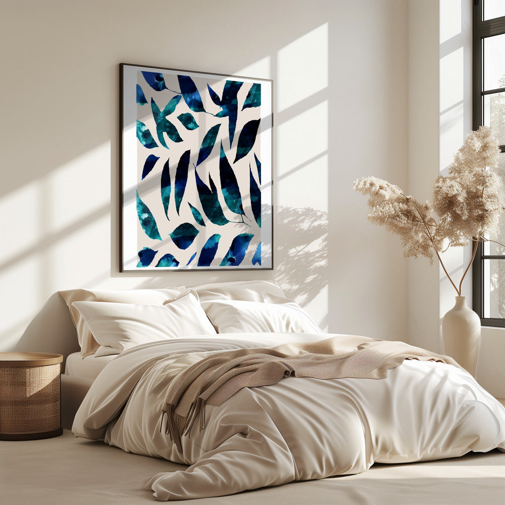 Indigo Leaf Fall | Poster