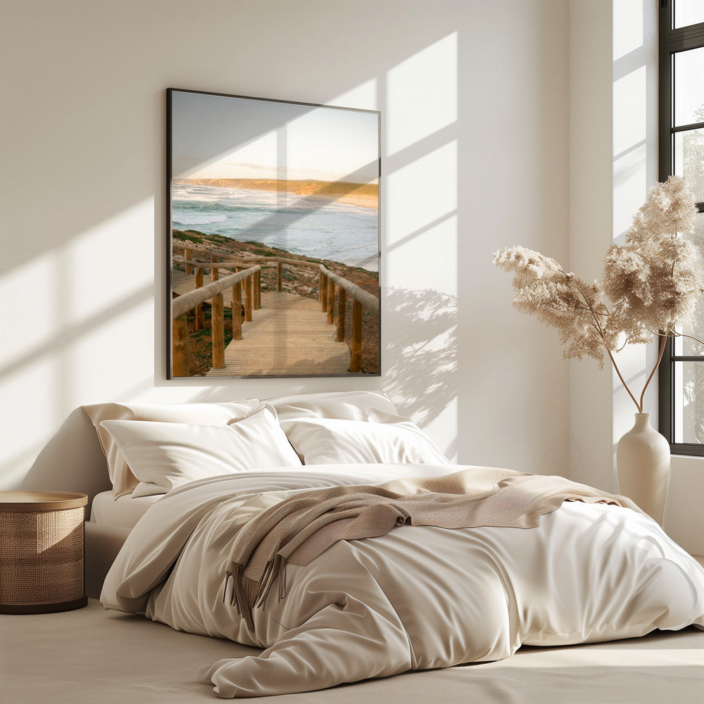 Serene Coastal Landscape At Sunset | Poster