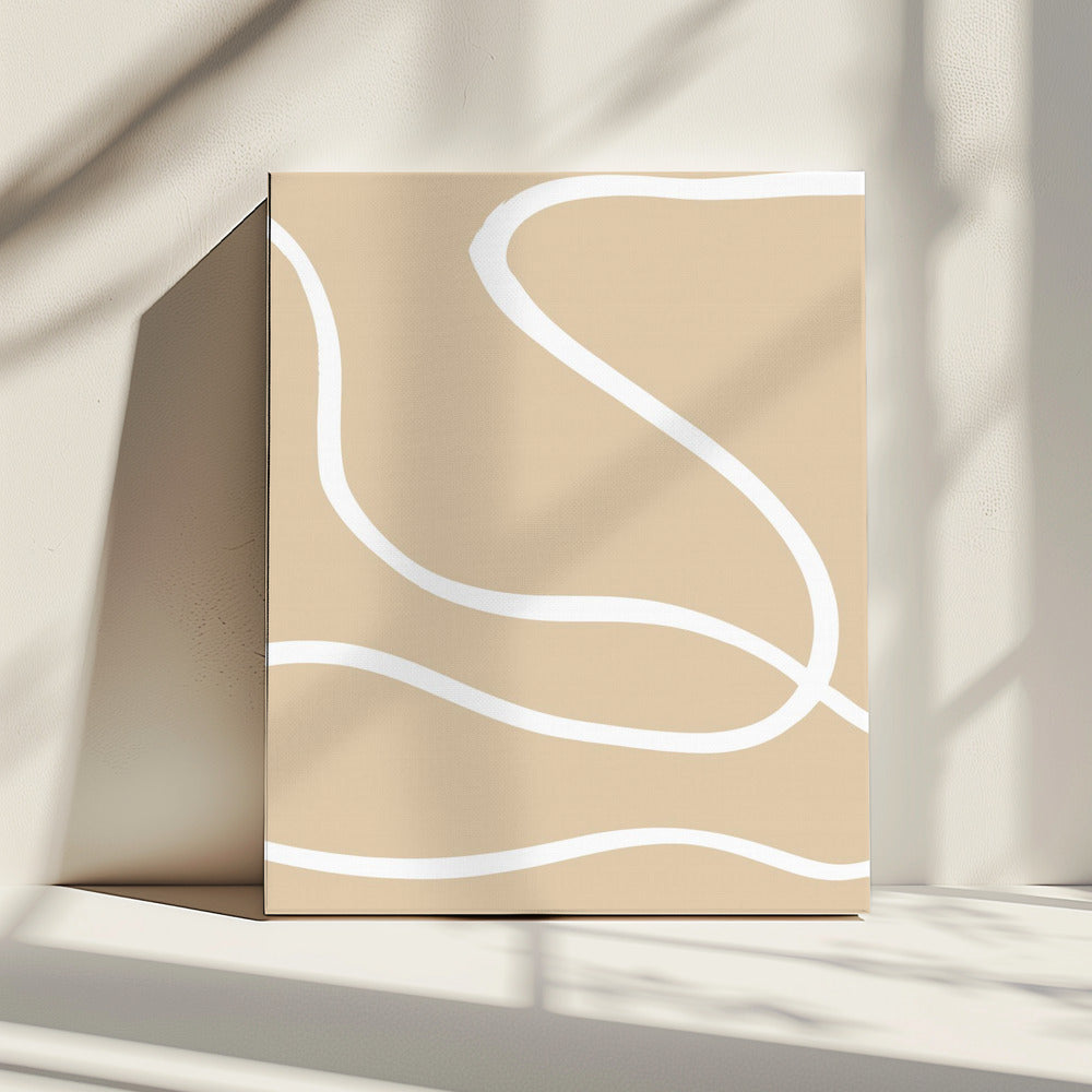 Beige Lines 01 | Canvas