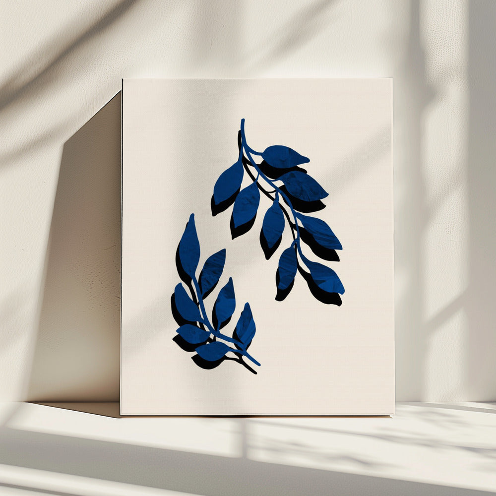 Blue Twig Brush | Canvas