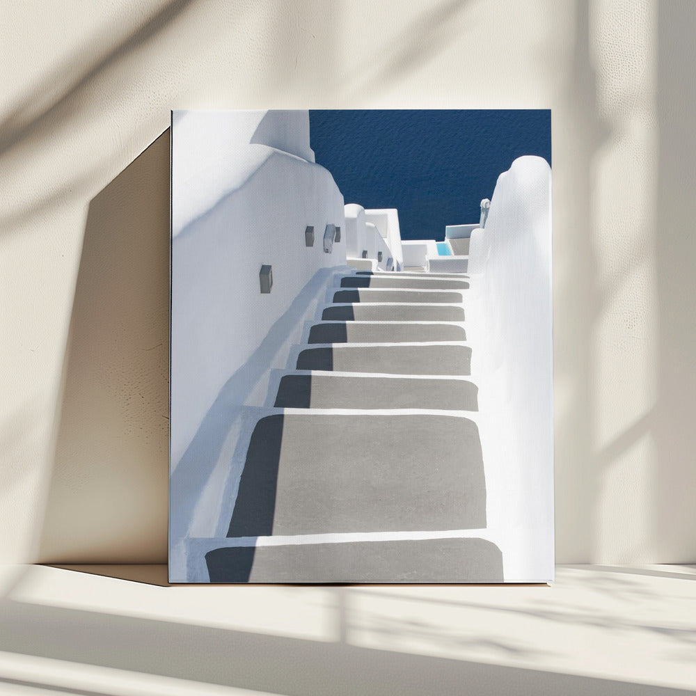 steps to pool and sea | Canvas