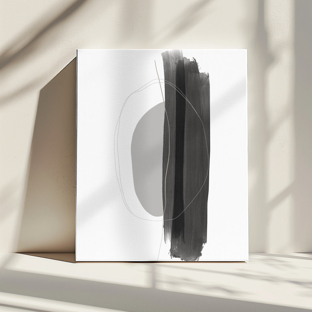 Monochrome Brushstrokes | Canvas