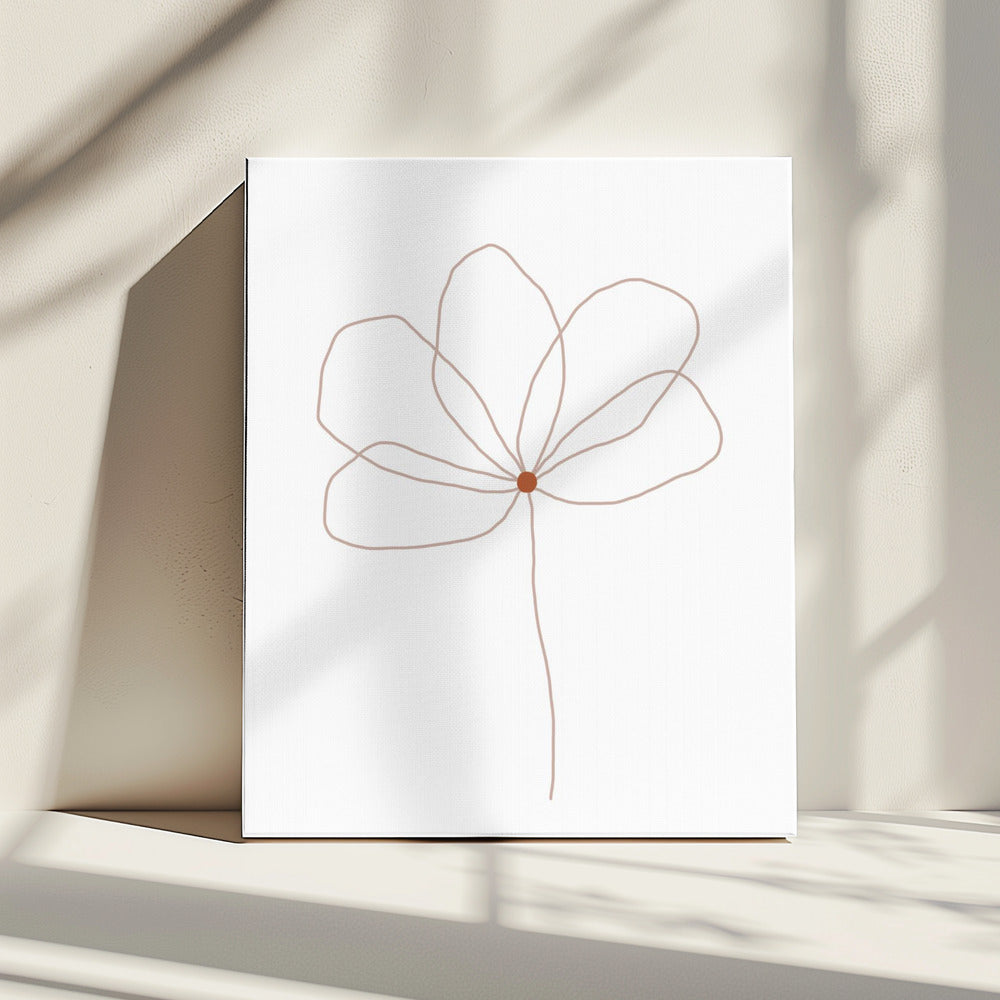 Delicate Line Flower | Canvas