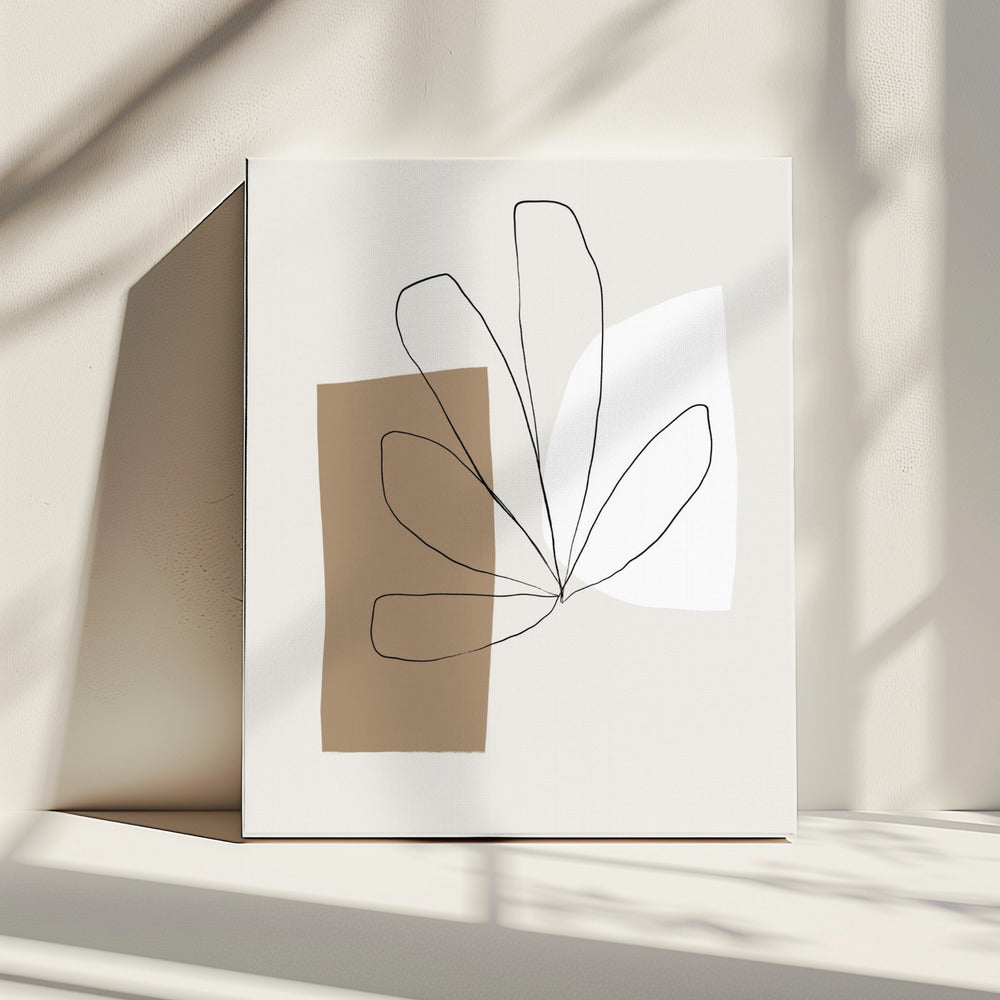 Abstract Leaf Lines | Canvas