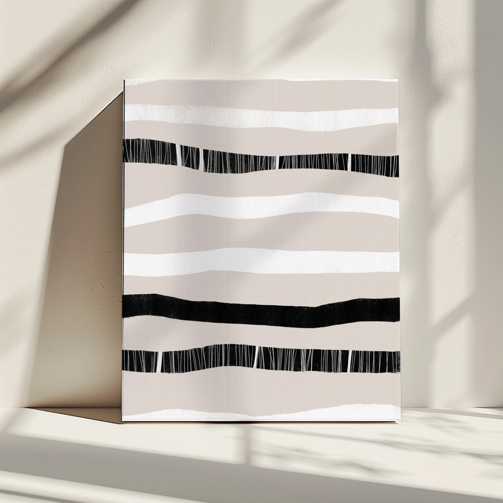 Monochrome Waves | Canvas