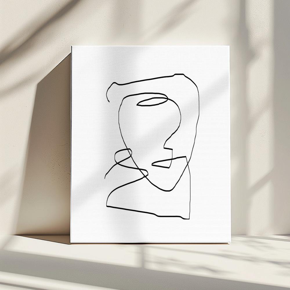 Whimsical Line Face | Canvas