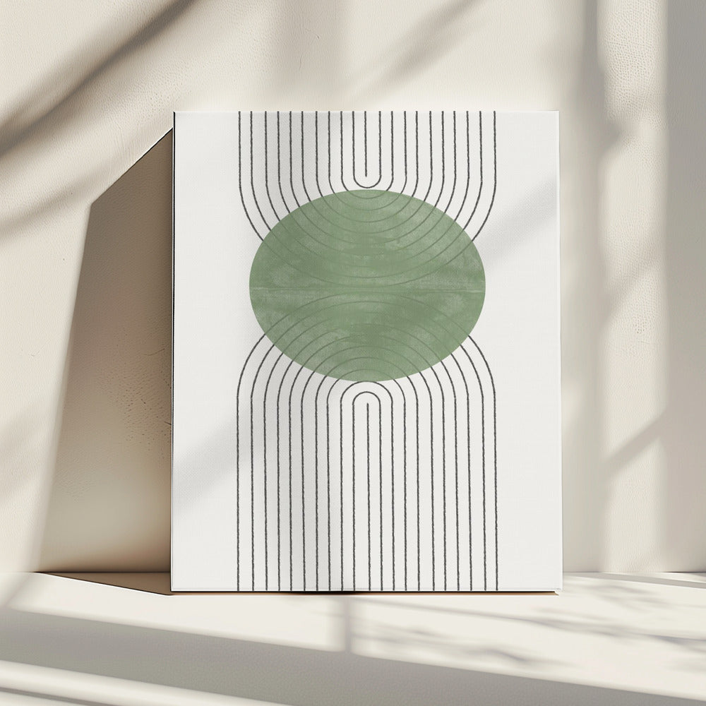 Green Harmony Flow | Canvas