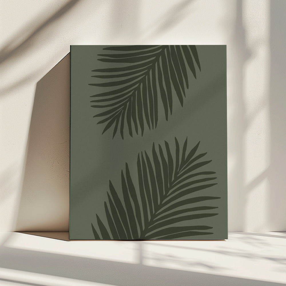 PALM LEAF 05 ALL GREEN | Canvas