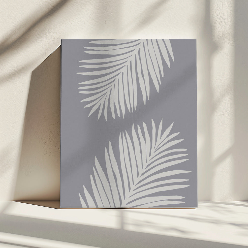 PALM LEAF 03 MEDIUM GRAY | Canvas