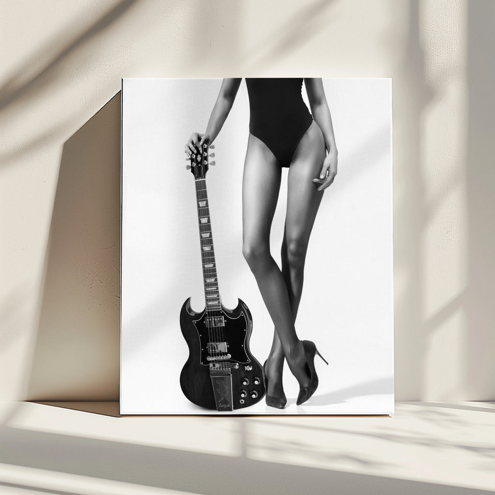 Lady And The Gibson | Canvas