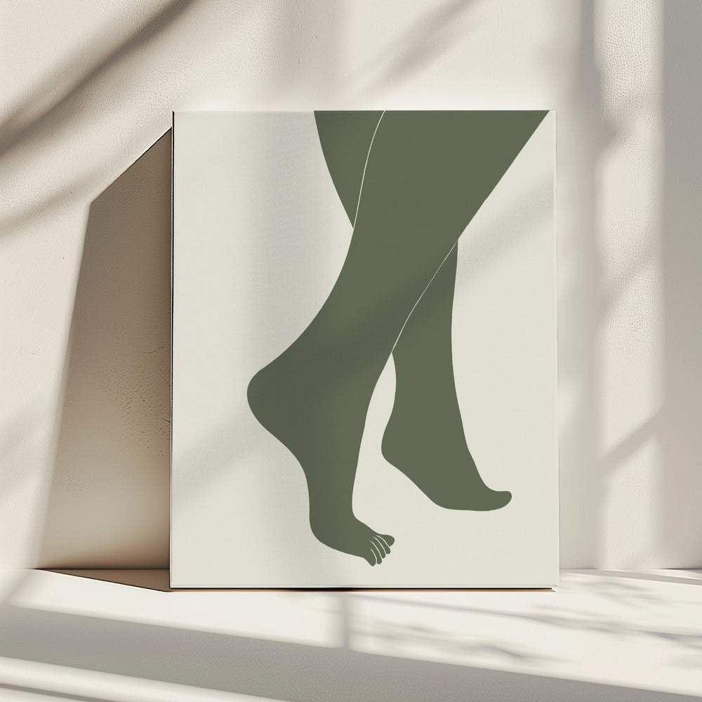 Tip Toe Green | Canvas