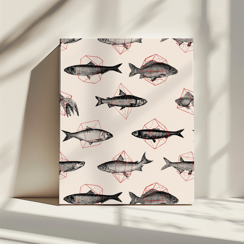 Fishes In Geometrics Nº4 | Canvas