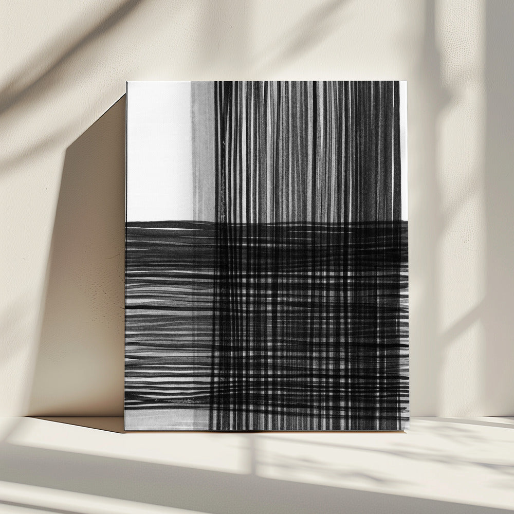 Black And Gray Lines Creating A Grid Pattern | Canvas
