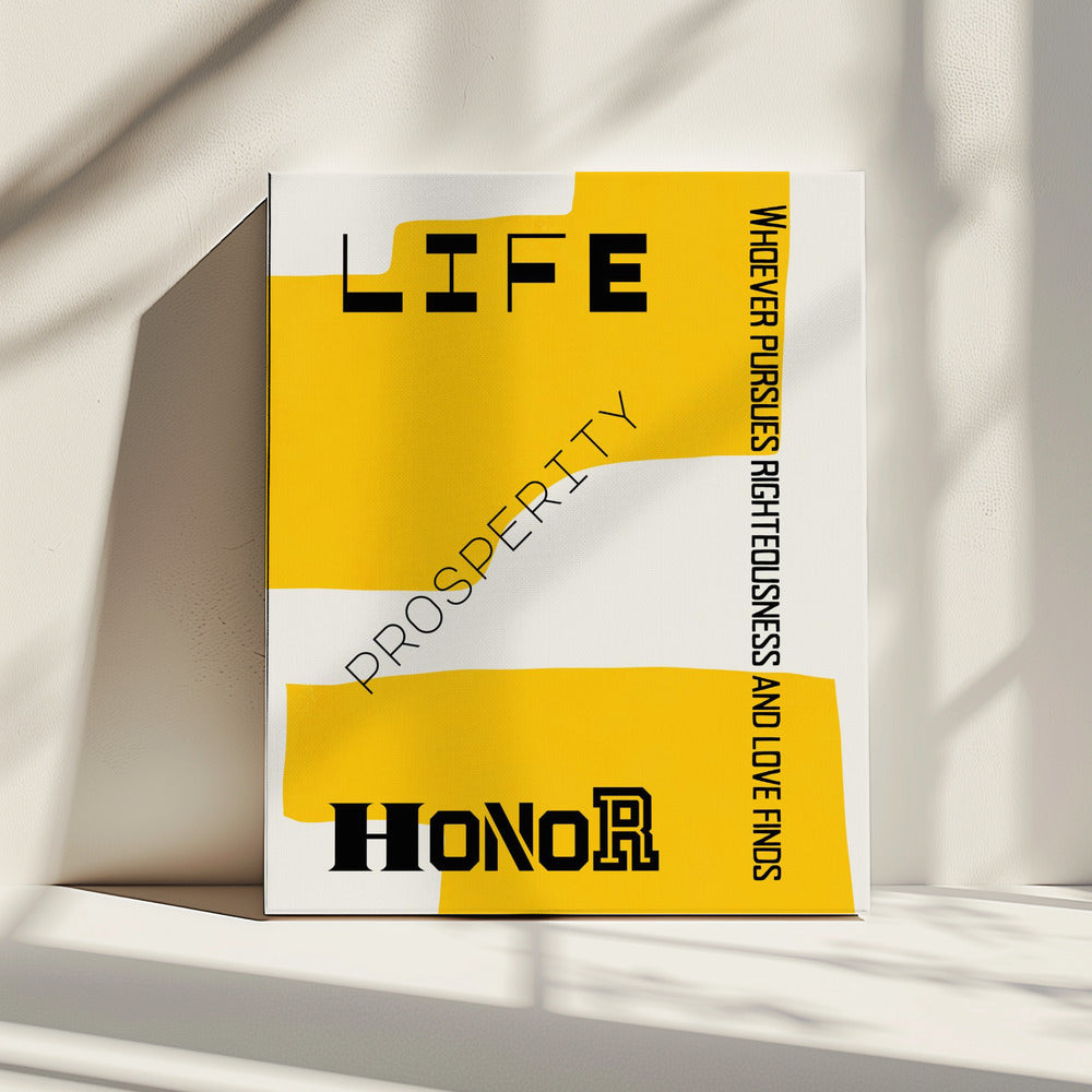 Bible verse - Life prosperity and Honor | Canvas
