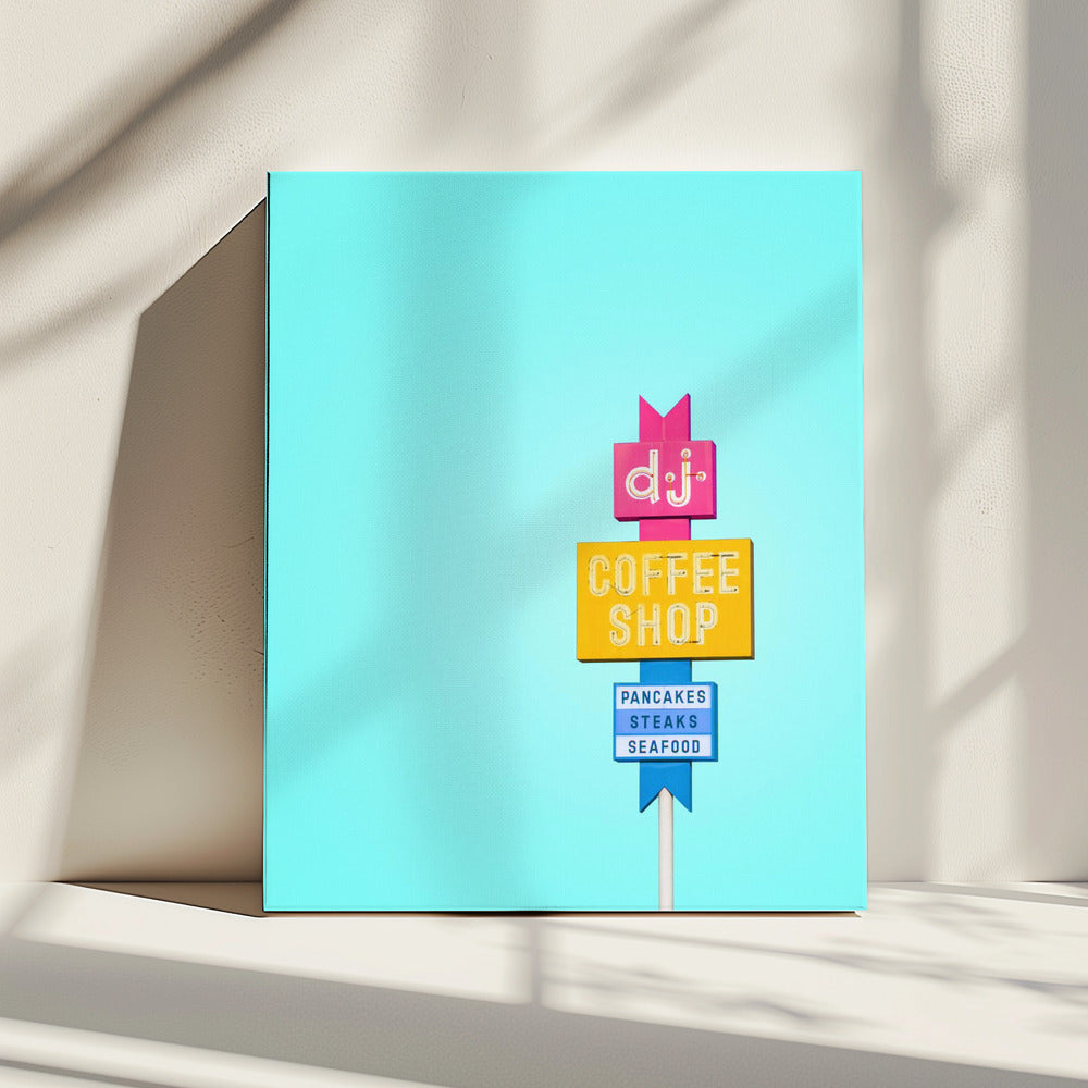 DJ Coffeeshop Sign | Canvas