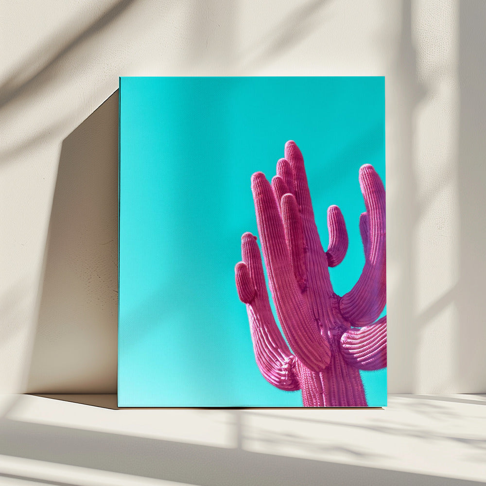 Magenta Pink Saguaro | Canvas