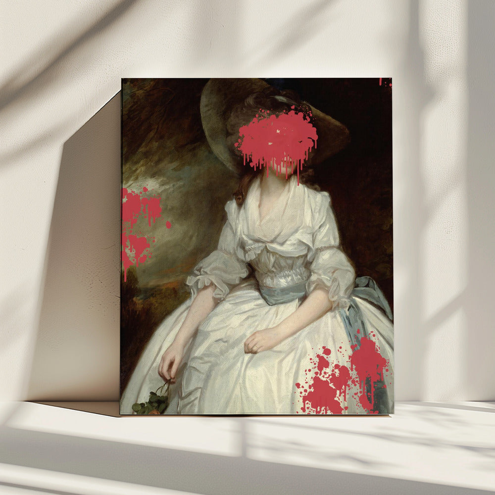 Renaissance Red Splash - Altered Art | Canvas